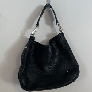 Cole Haan Classic Black Leather Hobo Bag - Spacious Everyday Shoulder Bag